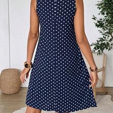Women's Casual Polka Dot Print Short Dress, Summer - Multicolor - Ver 3