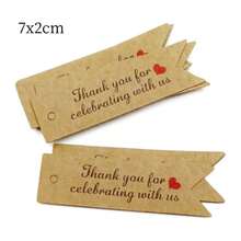 100TAG+20M String 7X2/4X2 Cm White Kraft Paper Handmade Hang Card - 7X2/4X2 cm White Kraft Paper Handmade Hang Card - View 14
