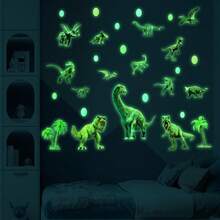 1 Set de Pegatinas de Pared Que Brillan en la Oscuridad, Pegatinas de Pared Autoadhesivas con Patrón de Dinosaurio, Decoración del Hogar para Dormitorio, Entrada, Sala de Estar y Pasillo, Pegatinas de Pared Removibles - Varios estilos - Ver 3