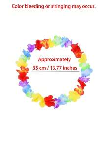 10 Stück hawaiianische Lei-Halsketten, bunte tropische Blumen-Halsketten, geeignet für hawaiianischen Tanz, hawaiianische Lei-Halsketten, tropische hawaiianische Blumen-Themenparty, hawaiianische Themenparty, Strandparty, Party, Geburtstagsfeier Dekoration Zubehör - A - Übersicht 7