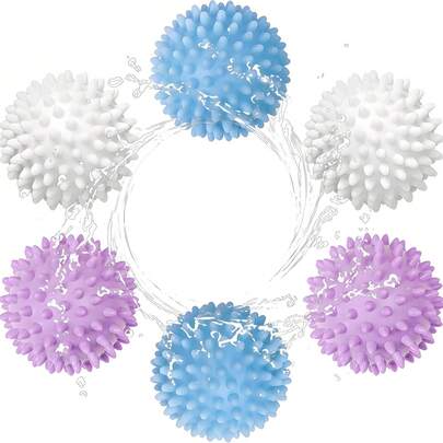 6pcs Laundry Ball Strong Decontamination Anti-Winding Roller Household Clothes Ball Friction Thickened No Knotting Washing Ball Anti-Knotting