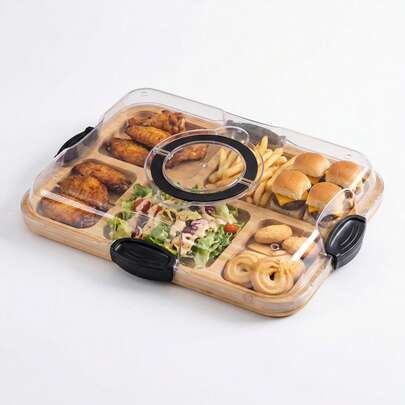Portable Travel Cheese Board With Transparent Cover, Kitchen Cold Plate Box And Cutting Board, Housewarming Gift, Gift For Women