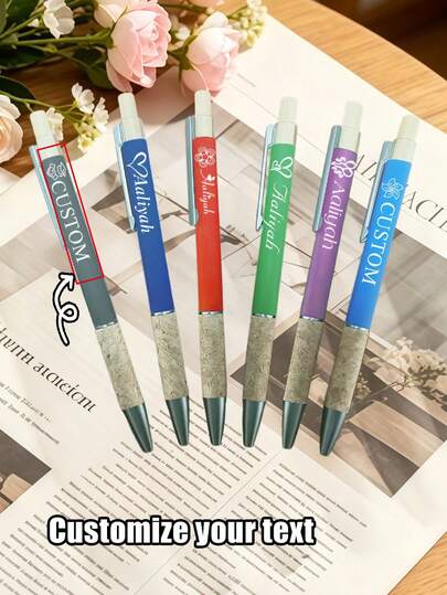 20pcs Customized Dual-Tone Ball Pens, Personalized Soft Wood & Metal Pens, Customized Graduation Theme Neutral Pens, Back To School Supplies, Customizable Business Engraved Ball Pens, Teacher's Pen, Suitable As Birthday Gift, Teacher's Day Gift, School Supplies, Office Supplies, Creative Gift For Him/Her, Students, Professionals, Teachers, Colleagues, Brides, Office Decor, Elegant Living, Travel Organizer