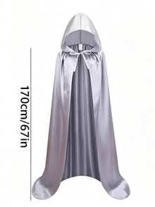 Capa de Halloween para adultos de 110cm/130cm/150cm/170cm, capa de muerte de tela colorida, túnica de mago, capa de mago medieval, accesorio de disfraz para discoteca y bar, accesorio de disfraz festivo, capa negra - multicolor - Ver 30