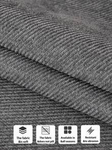 1 chiếc đệm sofa vải jacquard chenille dùng được cả bốn mùa, kiểu dáng tối giản hiện đại, thân thiện với thú cưng, chống bẩn và chống trượt, bảo vệ sofa chống trầy xước mùa xuân/thu, phù hợp với sofa chữ L và sofa 1/2/3/4 chỗ ngồi (Bán lẻ từng chiếc) - Màu xám đen - Xem 9