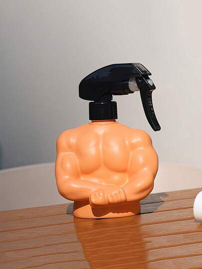 1 pieza Regadera creativa con diseño de hombre musculoso, regadera pequeña para uso doméstico, rociador de desinfección de presión manual, kit de riego y riego para el hogar y el jardín, nuevo decorador de rociador para plantas suculentas para balcón y patio