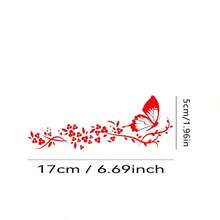 Pegatinas planas 2D para cascos de motocicleta con diseños de mariposas y flores en forma de corazón - Pegatinas de estilo de carreras de PVC resistentes al agua aptas para cascos, depósitos de combustible y paneles laterales - Accesorios de vehículo duraderos y resistentes a los arañazos | Diseño brillante | Pegatinas planas 2D resistentes al agua, pegatinas para automóviles - A - Ver 4