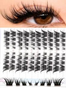 80pcs Assorted False Eyelashes Set: Suitable For Cosplay, Cartoon, Doll Makeup And Cat Eye Makeup - Made Of Lightweight Sunflower-Shaped Synthetic Fibers, Natural Styles, Criss-Cross Design, C-Curl And D-Curl Options, 8-14mm Length - Great For Beginners, Reusable, Ideal For Christmas And Parties - Perfect Gift - View 4