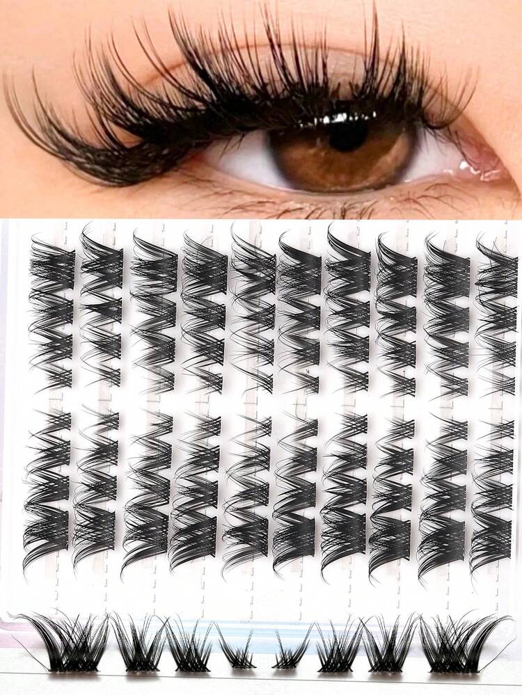 80pcs Assorted False Eyelashes Set: Suitable For Cosplay, Cartoon, Doll Makeup And Cat Eye Makeup - Made Of Lightweight Sunflower-Shaped Synthetic Fibers, Natural Styles, Criss-Cross Design, C-Curl And D-Curl Options, 8-14mm Length - Great For Beginners, Reusable, Ideal For Christmas And Parties - Perfect Gift - View 4