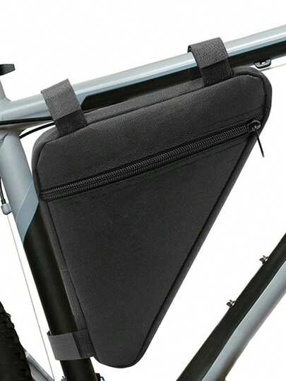 1 túi gắn phía trước xe đạp, túi tam giác cho xe đạp leo núi và xe đạp đường trường, túi đựng đồ đa năng cho xe đạp, túi đựng điện thoại xách tay, phụ kiện đi xe đạp.