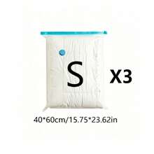 S/M/L/XL 3pcs Travel Storage Bags, Large Capacity Compression Bags, Reusable Vacuum Bags, Dust-Proof, Moisture-Proof, Moth-Proof, Space-Saving, Suitable For Clothes, Blankets, Shirts, Bedding, Bedroom, Closet, Bathroom, Outdoor Gear, Home Storage, Back To School, Travel Essentials - View 14