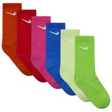 paquete de 6 calcetines básicos de rendimiento Dri-FIT de Nike para niños en edad preescolar UN0019-Y24 - Rosa Fucsia - Ver 2