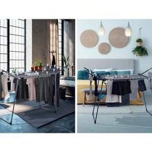 Telescopic Clothes Drying Racks - Black - View 5