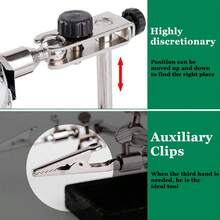 KLONKEE 焊接工作站 - 配有可调节辅助手和放大镜，这是一款辅助焊接的第三只手工具，可用于维修和珠宝制作焊接。 - A - 查看 5