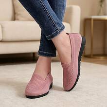 2026 New Spring/Autumn Lightweight Women's Shoes, Middle-Aged & Older Mothers Soft Bottom Non-Slip Breathable Flats,Comfortable Grandma Casual Loafers - Hồng - Xem 4