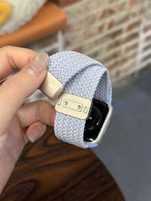 1条可调节时尚编织磁吸表带，兼容 42mm、38mm、40mm、41mm、44mm、45mm、46mm、49mm直径，时尚智能手表替换表带，适用于Ultra2、Ultra SE2、SE 11、10、9、8、7、6、5、4、3、2、1系列，男女通用 - 冷海藍 - 查看 4