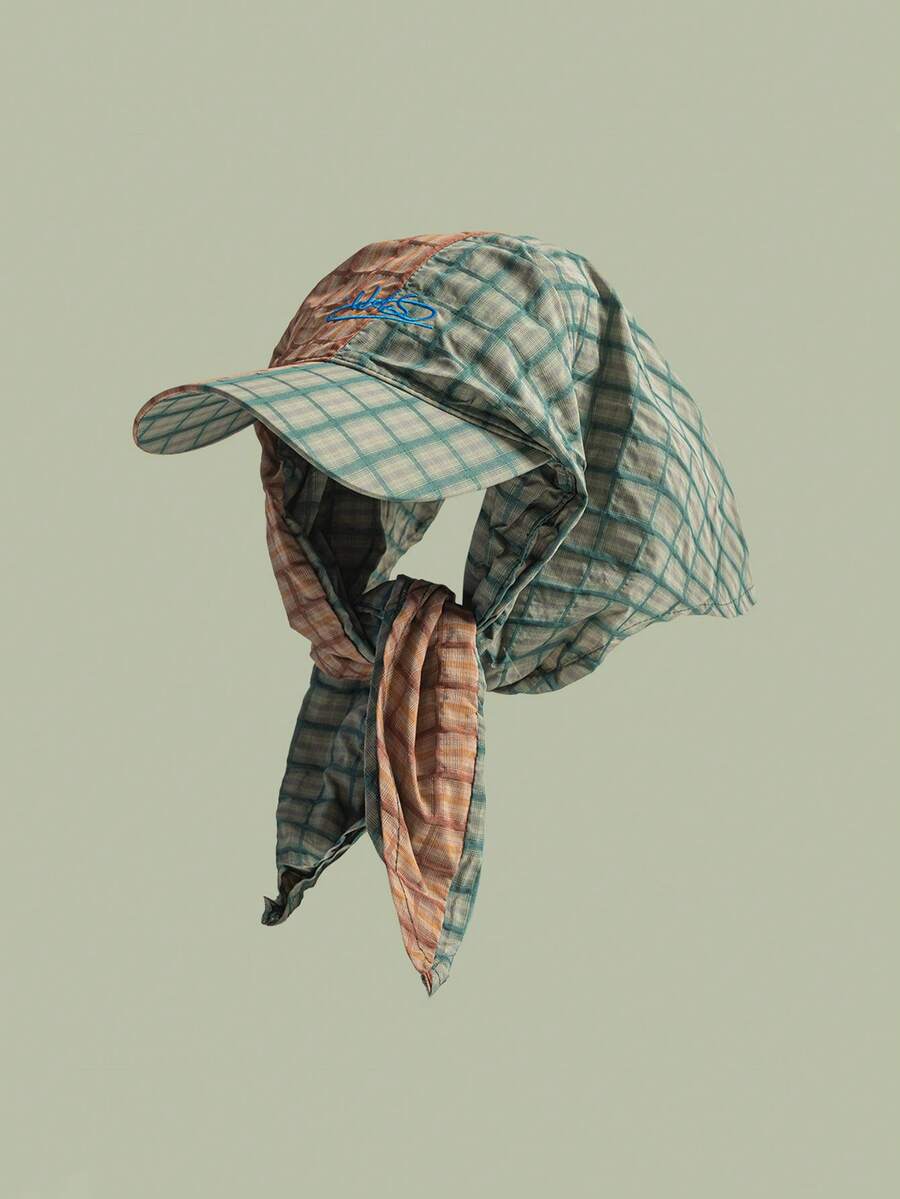 1件装女士Y2K清新撞色格子头巾棒球帽，春夏旅行防晒多功能街头嘻哈遮阳帽，适合日常佩戴、派对、活动、度假、海滩郊游和假日。 - 彩色 - 查看 1