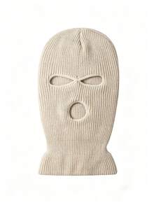 1 Ski Mask For Men And Women, Y2K Style, Candy Color, Thickened Three-Hole Hat, Balaclava, Face Mask, Outdoor Casual, Versatile, Winter Warm, Cold Hat, Suitable For Daily Commuting - Solid Color - View 5