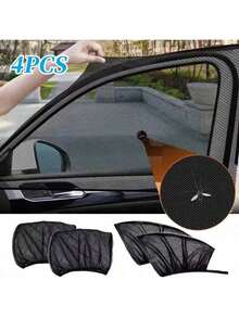 Easypie Selection 2 Or 4 Pieces Car Window Nets, Universal Mosquito Screens For All Cars - Ventilated Protection For Sunshade, Door And Side Window - View 8