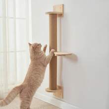 Bộ 3 trong 1 gồm trụ cào móng, giường và võng treo cho mèo, tháp leo trèo bền chắc cho mèo, giá đỡ treo tường cho mèo. - gừng - Xem 5
