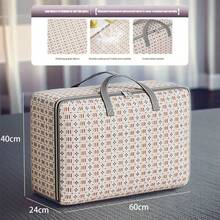 Exclusive Design Laminated Thickened Non-Woven Fabric Large Capacity Storage Bag, Minimalist Non-Woven Rectangular Extra Large Capacity Moving Bag, Waterproof Moisture-Proof Bedroom Storage Foldable, Quilt Clothes Storage Bag, Wardrobe Pants Clothes Storage Bag, Suitable For Home/Bedroom - pola HB - View 9