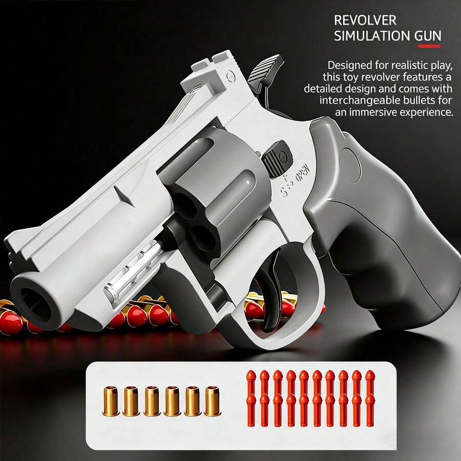 ZP5 Soft Bullet Rapid Fire Shell Ejecting Pistol Toy Gun, Realistic Mini Handgun Model, Gift For Boys Birthday - Multicolor - View 1