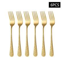 4/6/8/12pcs Gold Stainless Steel Cutlery Set, Suitable For Restaurants, Hotels, Home Kitchen, Parties, Picnics, Dishwasher - Gold - View 7