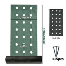 Heavy-Duty Double-Layer Punched Non-Woven Fabric Barrier, Includes 15 Ground Nails, 8cm Hole Diameter, Breathable & Permeable PP Material, Suitable For Garden Ground Cover, Strawberry & Vegetable Planting, Protects Plants, Breathable, Essential For Spring & Summer Gardening - One Set Includes 15 Ground Stakes - View 11