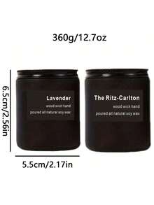 哑光黑蜡烛罐，薰衣草/檀香/雪松/茉莉/红玫瑰香氛蜡烛，无烟大豆蜡磨砂玻璃杯，男女皆宜的创意香氛蜡烛，适合餐厅、卧室、浴室、书房、圣诞节、感恩节、平安夜、母亲节、生日等场合的创意礼物 - 黑色 - 查看 37