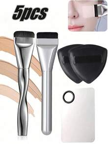 无痕粉底刷、超薄四合一粉底海绵、专业多功能3D眉刷、1个大号粉扑+2支柔滑散粉刷+1个大号粉饼盒、扁平粉底刷、面膜刷、扁平液体粉底刷、纤薄无痕化妆刷、专业化妆刷套装、适合初学者、化妆刷套装、化妆刷套装、化妆刷套装、全套化妆刷套装、化妆刷套装、全套化妆工具套装、化妆刷套装、化妆刷套装、化妆礼盒套装 - 彩色 - 查看 12