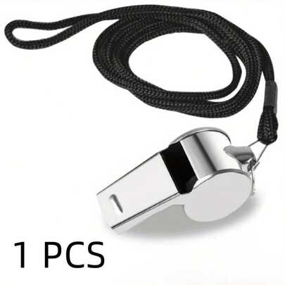 Football Referee And Full Set-Stainless Steel Whistle With Lanyard, PVC Red And Yellow Card Set, Suitable For Sports Officials