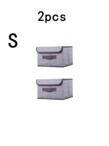 1/2pcs Foldable Fabric Storage Box With Lid Dust-Proof Storage Bin Large Capacity Clothes Organizer Box Stackable Wardrobe Organizer Box Seasonal Clothes Underwear Socks Toys Miscellaneous Items Sorting Storage Box Bedroom Wardrobe Dormitory Home Storage Basket. One Foldable Stackable Large Capacity Bedroom Kitchen Toy Storage Basket - Multicolor - View 34
