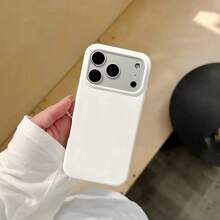 白色纯硅胶液态硅胶三层全包覆软橡胶手机壳，防震保护套，带防刮超细纤维内衬，兼容 17/17 Air/17 Pro/17 Pro Max/13/11/16 Pro Max/15/14 Plus/12，春季礼物 - 純白 - 查看 3