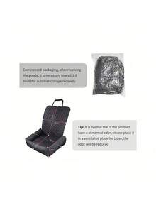 1pc Plaid Solid Color Pet Car Seat Cushion, Anti-Slip Anti-Dirty Mat For Cats And Dogs - Multicolor - View 3