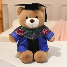 PhD Graduation Cap With Teddy Bear Ribbon | Creative PhD Graduation Souvenir, Plush Teddy Bear Doll, Dormitory Decoration Photo Prop, Graduation Season Gift For Teachers, Classmates, And Friends. - Multicolor - View 26