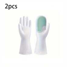 2pcs Innovative Silicone Dishwashing Gloves, Combining Hand Protection And Brush Cleaning Power. Made Of Silicone, Hygienic And Reusable, An Excellent Kitchen Cleaning Tool. - A - View 10