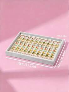Caja de almacenamiento de joyas transparente de 100 ranuras, organizador de joyas con tapa a prueba de polvo, para sostener aretes, pulseras, collares, diseño montado en la pared, regalo ideal para el Día de San Valentín, cumpleaños, boda, Día de la Madre, caja de joyas para mujeres, esencial para viajes - Bandeja para anillos - Ver 15