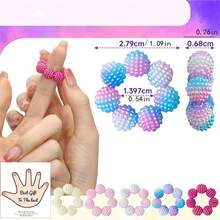 5件套成人手指减压玩具，迷你手指按摩环，串珠指环，缓解压力 - 彩色 - 查看 11