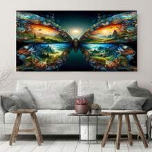 Kit de pintura de diamantes 5D con gemas acrílicas redondas | Bordado artístico | Decoración de pared artesanal con taladro completo | Sin marco 1 pieza 20X20 cm / 7.87X7.87 pulgadas - Enmarcado - Ver 2