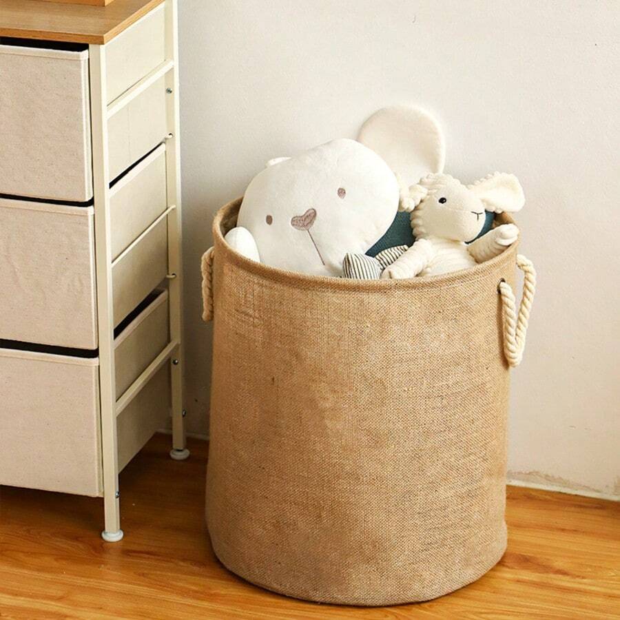 1 Giỏ đựng quần áo bẩn, Giỏ đựng quần áo bẩn dung tích lớn, Giỏ đựng đồ gấp gọn, Giỏ đựng quần áo bẩn có thể thu gọn, Dùng để đựng quần áo, khăn tắm và đồ chơi, Giỏ đựng quần áo bẩn trong nhà, Hoàn hảo cho phòng tắm, ký túc xá, phòng giặt là để sắp xếp và cất giữ đồ đạc. - Màu Khaki - Xem 1