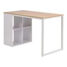 vidaXL Schreibtisch 120*60*75 cm Eichenbraun und Weiß - Blanc - Voir 3