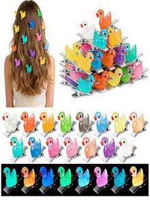 50 Pcs Sprouts Rave Cute Mini Rave Trinkets Duck Hair Clips – Festival Hairpins Accessories For DIY Girls Party Supplies - Nhiều màu - Xem 6
