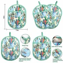 Apron 100% Cotton kitchen BBQ Crafting Garden Christmas Gift Apron… - Agarraderas con forma de flor de cactus - Ver 1