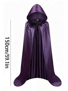 Capa de Halloween para adultos de 110cm/130cm/150cm/170cm, capa de muerte de tela colorida, túnica de mago, capa de mago medieval, accesorio de disfraz para discoteca y bar, accesorio de disfraz festivo, capa negra - multicolor - Ver 31
