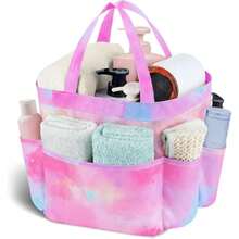 Mesh Shower Caddy Portable, Quick Dry Hanging Shower Tote Bag For College Dorm Room Essentials, Large Capacity Caddy Dorm For Bathroom Gym Swimming,45125192 - Pink - View 1