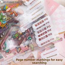 40件 20合1 3D風景貼紙收藏書 相簿 卡通場景DIY手帳用品 唯美雜誌貼紙 開學首日 - 彩色 - 查看 6
