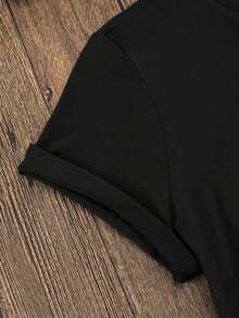 Unity Women's Graphic T-Shirt With Heart And Letter Design - 黑色 - 查看 3
