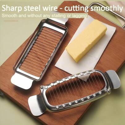 Stainless Steel Cheese Slicer, Butter Divider, Cheese Cutter, Foie Gras Cutter, Home Kitchen Baking Tools