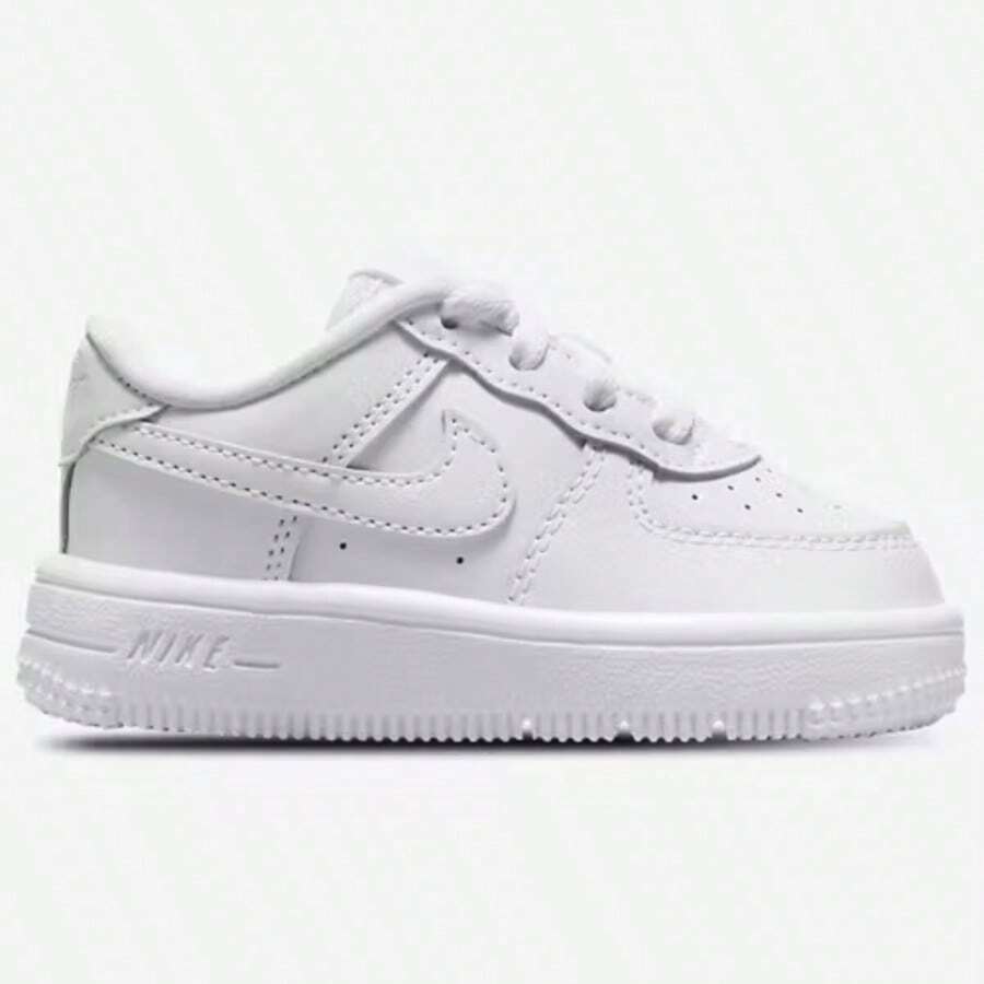 Nike Air Force 1 Low Lace Boys' Toddler White Casual Sneakers IF1674-100 | Court-To-Street Style, Iconic Silhouette - White - View 1