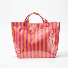 新款大容量条纹手提包，高品质轻便手提包，通勤旅行单肩包 - 單件 - 查看 4